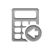 Left, calculator Gray icon
