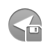 Diskette, Left, arrowhead DarkGray icon