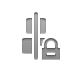 Lock, vertical, Center, Align Gray icon