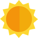 nature, Summertime, sun, warm, summer, weather, Sunny, meteorology Gold icon