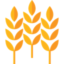 leaves, food, branch, Wheat, nature, Barley Black icon