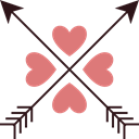 valentines, romance, romantic, Cupid, Heart, lovely, shapes Black icon
