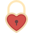 Key, padlock, Heart Shaped, love, romantic, Tools And Utensils Black icon