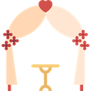 romantic, Wedding Arch, Heart, love, Celebration Black icon
