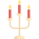Candles, lamp, flames, candlestick, Candle Black icon