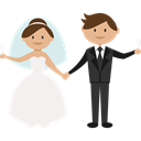 Bride, people, Wedding Couple, groom, romantic Black icon