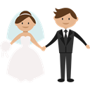 groom, romantic, people, Bride, Wedding Couple Black icon