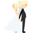 Wedding Couple, romantic, people, Bride, groom Black icon