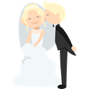 Wedding Couple, people, groom, Bride, romantic Black icon