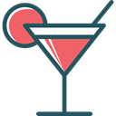 cocktail, Alcohol, drinking, straw, food, Alcoholic Drinks, leisure, party Black icon
