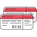travel, Plane Tickets, Airfare, Holidays, Passage, Plane Ticket Black icon