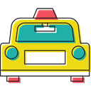 vehicle, taxi, Car, transportation, transport, Automobile Gold icon