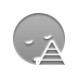 Sleeping, smiley, pyramid DarkGray icon