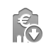 Bank, Euro, Down DarkGray icon