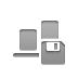 horizontal, Diskette, Align, Bottom Gray icon