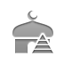 pyramid, Mosque Gray icon