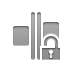 space, horizontal, evenly, open, Lock Gray icon