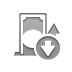 Down, withdrawal Gray icon