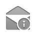 Info, envelope, open Gray icon
