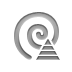 Spiral, pyramid Gray icon