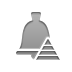 bell, pyramid Gray icon
