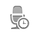 Microphone, Clock, radio DarkGray icon