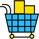 trolley, commerce, shopping, Cart, Business, store, shopping cart, Shop, market Black icon