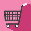 online store, shopping cart, commerce, Supermarket, Shopping Store HotPink icon
