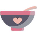 Mush, healthy, spoon, food, Jar, Porridge Black icon