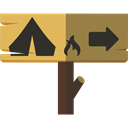 signs, rural, Camp, Direction, Camping, sign Black icon
