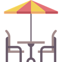 Sun Umbrella, terrace, Restaurant, Chairs Black icon