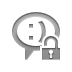 Emoticon, open, Lock, Chat Gray icon