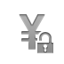 sign, Lock, open, Currency, yen DarkGray icon