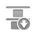 Top, Down, vertical, distribute Gray icon