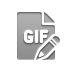 Format, File, pencil, Gif Gray icon