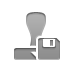Stamp, Diskette Gray icon