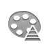 palette, pyramid DarkGray icon