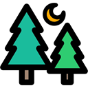 woods, Forest, landscape, nature, pines, trees Black icon