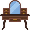 furniture, Dresser, table, Dressing, Mirror Black icon