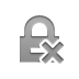 Lock, cross DarkGray icon