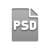 File, Format, Psd DarkGray icon