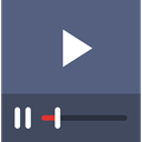 video player, interface, Multimedia, movie, Multimedia Option, Play button DimGray icon