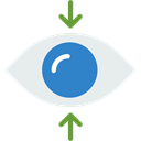 Eye, Multimedia Option, interface, focus Black icon