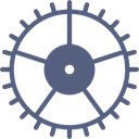 settings, configuration, cogwheel, Tools And Utensils, Gear DimGray icon