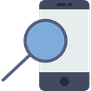 mobile phone, cellphone, Iphone, search, touch screen, technology, smartphone Lavender icon
