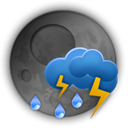 weezle, thunder, night, Rain DarkSlateGray icon