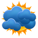 sun, Cloudy, weezle, most SteelBlue icon