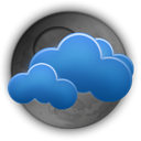 Moon, weezle, medium, Cloud Black icon