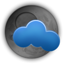 Cloud, Moon, weezle Black icon