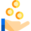 Business, investment, Hand Gesture, Bank, Money, savings, commerce, Currency Black icon